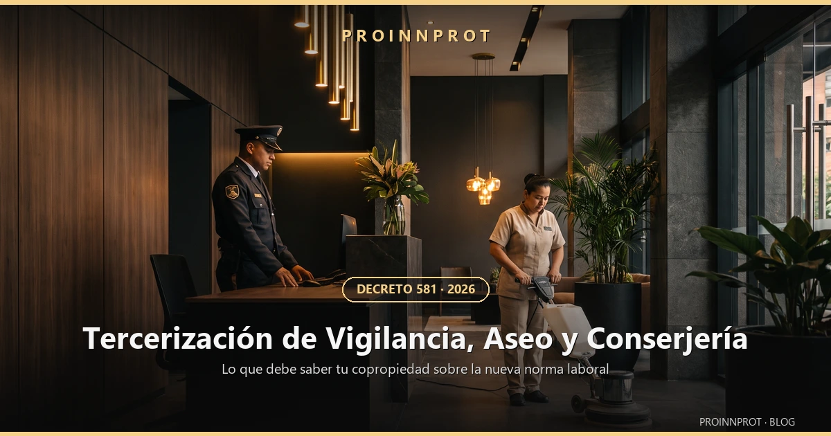 Decreto 581 de 2026: Lo Que Toda Copropiedad Debe Saber Sobre la Tercerización de Vigilancia, Aseo y Conserjería