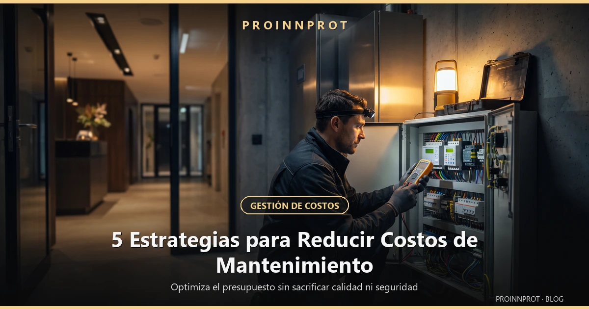 5 Estrategias para Reducir Costos de Mantenimiento