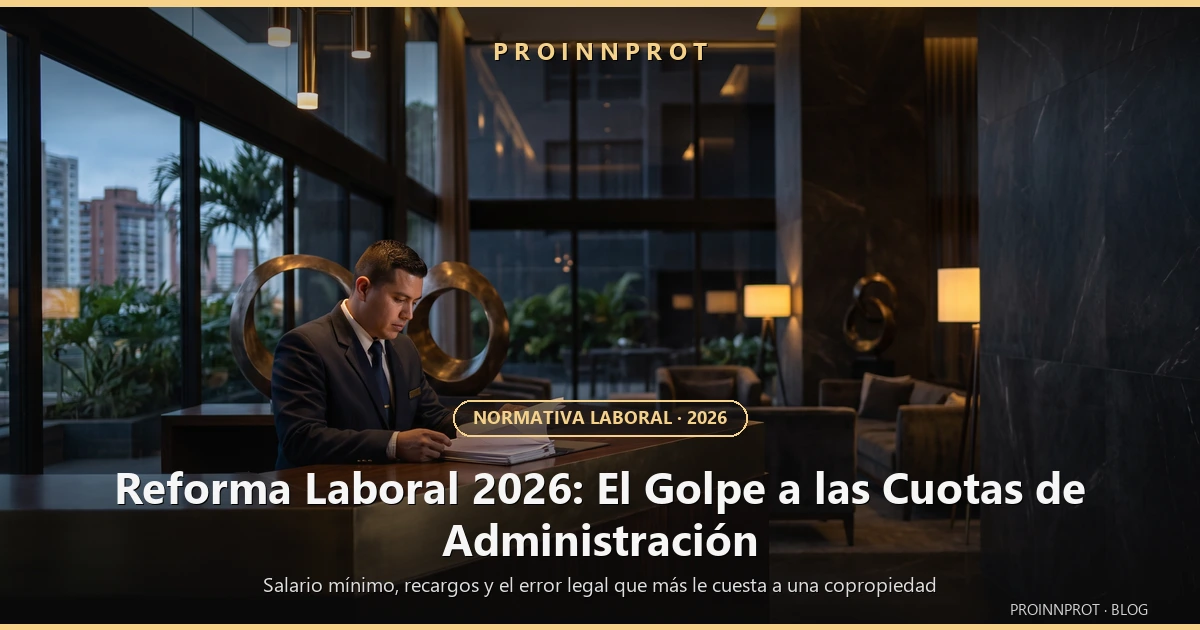Reforma Laboral 2026: El Golpe a las Cuotas de Administración y el Error que Más le Cuesta a una Copropiedad