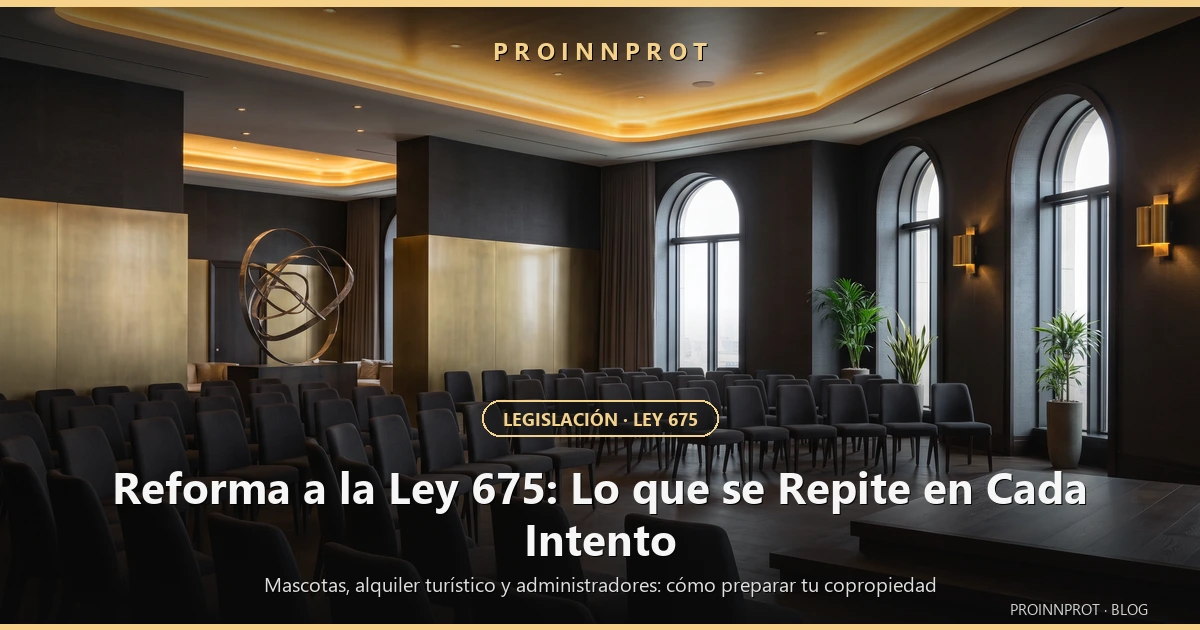 Reforma a la Ley 675: Lo Que las Copropiedades Deben Empezar a Preparar (Aunque Todavía No Sea Ley)